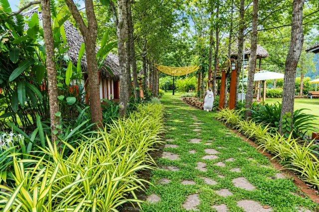 Stone garden path