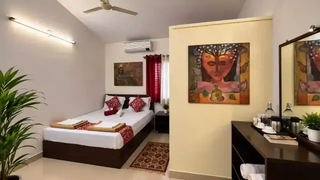 Room decorated with native art